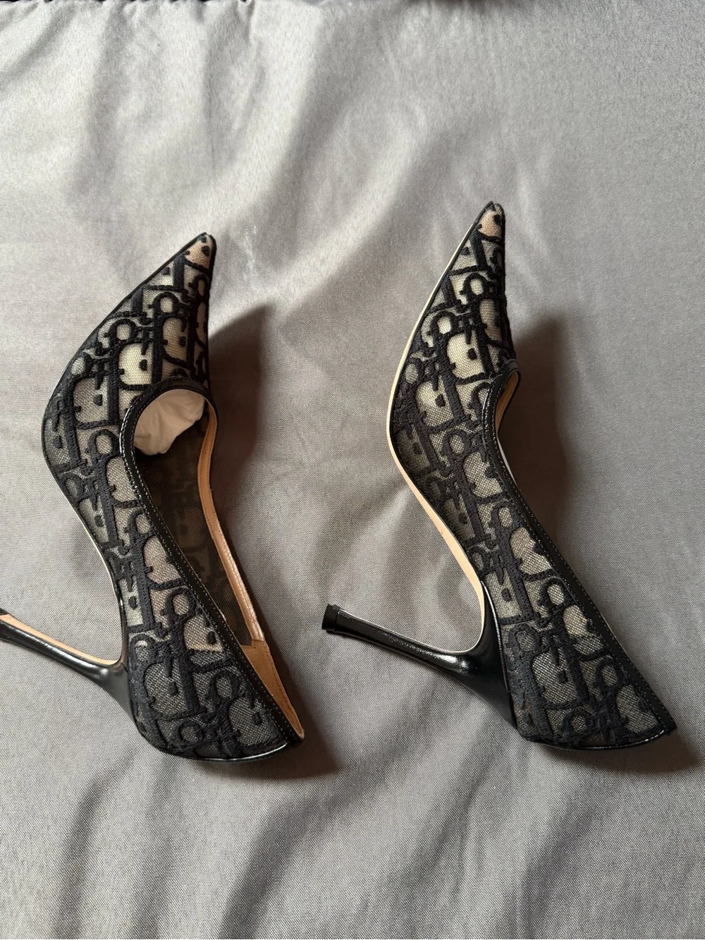 Christian Dior Black Lace Pointed-Toe Stiletto Pump